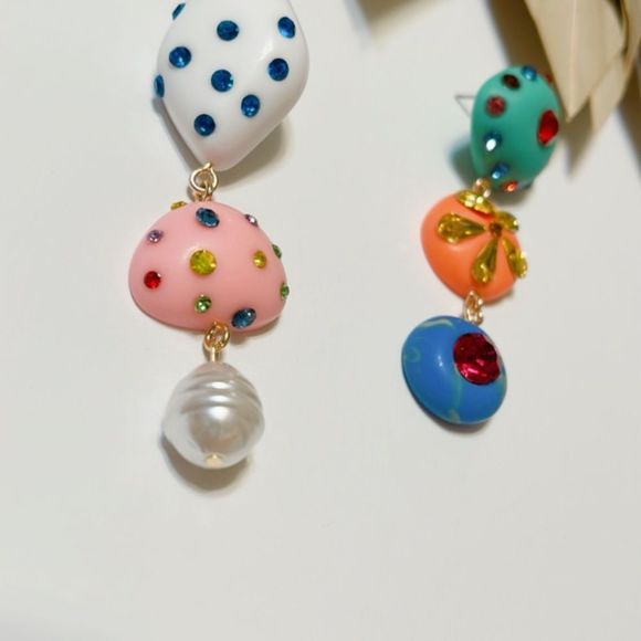 #32 Zara asymmetrical colorful earrings - Picture 4 of 7